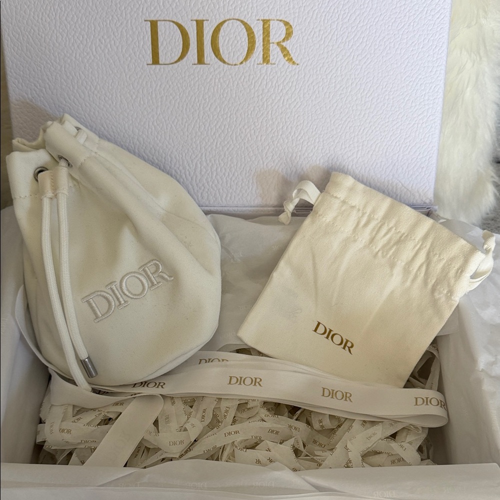 Dior Drawstring Pouch Duo with authentic gift box - Picture 1 of 5